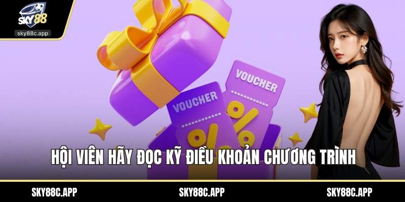 Hội viên hãy đọc kỹ điều khoản chương trình